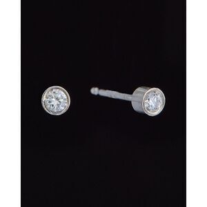 14K Italian Gold 0.15 Ct. Tw. Diamond Studs, White